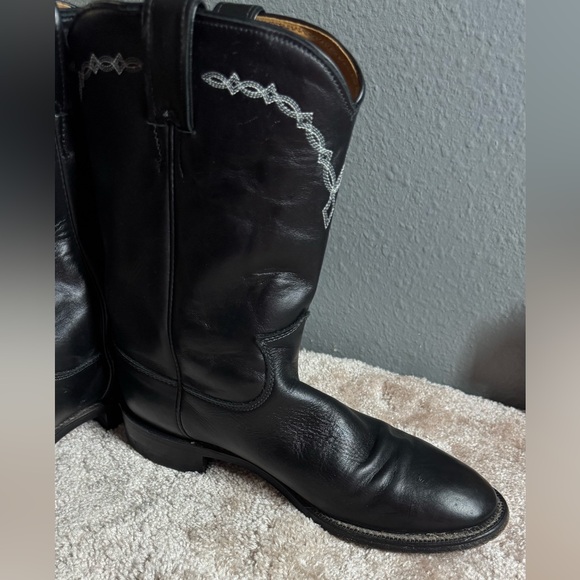 Justin Boots Black Leather Men\'s Boots main image 7